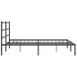 vidaXL Bettgestell mit Kopfteil Metall Schwarz 200x200 cm vidaXL Bettgestell mit Kopfteil Metall Schwarz 200x200 cm
