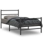 vidaXL Bettgestell mit Kopf- und Fußteil Metall Schwarz 107x203 cm vidaXL Bettgestell mit Kopf- und Fußteil Metall Schwarz 107x203 cm