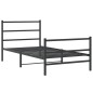 vidaXL Bettgestell mit Kopf- und Fußteil Metall Schwarz 107x203 cm vidaXL Bettgestell mit Kopf- und Fußteil Metall Schwarz 107x203 cm