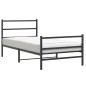 vidaXL Bettgestell mit Kopf- und Fußteil Metall Schwarz 107x203 cm vidaXL Bettgestell mit Kopf- und Fußteil Metall Schwarz 107x203 cm