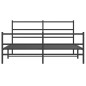 vidaXL Bettgestell mit Kopf- und Fußteil Metall Schwarz 150x200 cm vidaXL Bettgestell mit Kopf- und Fußteil Metall Schwarz 150x200 cm