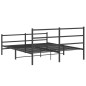 vidaXL Bettgestell mit Kopf- und Fußteil Metall Schwarz 150x200 cm vidaXL Bettgestell mit Kopf- und Fußteil Metall Schwarz 150x200 cm