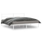 vidaXL Bettgestell mit Kopfteil Metall Weiß 193x203 cm vidaXL Bettgestell mit Kopfteil Metall Weiß 193x203 cm