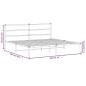 vidaXL Bettgestell mit Kopfteil Metall Weiß 193x203 cm vidaXL Bettgestell mit Kopfteil Metall Weiß 193x203 cm