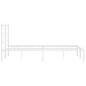 vidaXL Bettgestell mit Kopfteil Metall Weiß 140x200 cm vidaXL Bettgestell mit Kopfteil Metall Weiß 140x200 cm