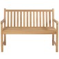 Gartenbank mit Grauer Auflage 120 cm Massivholz Teak Gartenbank mit Grauer Auflage 120 cm Massivholz Teak