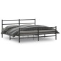 vidaXL Bettgestell mit Kopf- und Fußteil Metall Schwarz 180x200 cm vidaXL Bettgestell mit Kopf- und Fußteil Metall Schwarz 180x200 cm