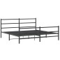 vidaXL Bettgestell mit Kopf- und Fußteil Metall Schwarz 180x200 cm vidaXL Bettgestell mit Kopf- und Fußteil Metall Schwarz 180x200 cm