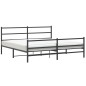 vidaXL Bettgestell mit Kopf- und Fußteil Metall Schwarz 180x200 cm vidaXL Bettgestell mit Kopf- und Fußteil Metall Schwarz 180x200 cm