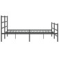 vidaXL Bettgestell mit Kopf- und Fußteil Metall Schwarz 180x200 cm vidaXL Bettgestell mit Kopf- und Fußteil Metall Schwarz 180x200 cm