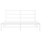 vidaXL Bettgestell mit Kopfteil Metall Weiß 160x200 cm vidaXL Bettgestell mit Kopfteil Metall Weiß 160x200 cm