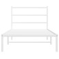 vidaXL Bettgestell mit Kopfteil Metall Weiß 100x190 cm vidaXL Bettgestell mit Kopfteil Metall Weiß 100x190 cm