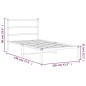 vidaXL Bettgestell mit Kopfteil Metall Weiß 100x190 cm vidaXL Bettgestell mit Kopfteil Metall Weiß 100x190 cm