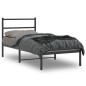 vidaXL Bettgestell mit Kopfteil Metall Schwarz 90x200 cm vidaXL Bettgestell mit Kopfteil Metall Schwarz 90x200 cm