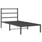 vidaXL Bettgestell mit Kopfteil Metall Schwarz 90x200 cm vidaXL Bettgestell mit Kopfteil Metall Schwarz 90x200 cm