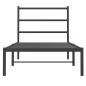 vidaXL Bettgestell mit Kopfteil Metall Schwarz 90x200 cm vidaXL Bettgestell mit Kopfteil Metall Schwarz 90x200 cm