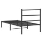 vidaXL Bettgestell mit Kopfteil Metall Schwarz 90x200 cm vidaXL Bettgestell mit Kopfteil Metall Schwarz 90x200 cm