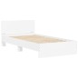 vidaXL Bettgestell mit Kopfteil Weiß 100x200 cm Holzwerkstoff vidaXL Bettgestell mit Kopfteil Weiß 100x200 cm Holzwerkstoff