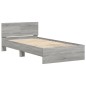 vidaXL Bettgestell mit Kopfteil Grau Sonoma 100x200 cm Holzwerkstoff vidaXL Bettgestell mit Kopfteil Grau Sonoma 100x200 cm Holzwerkstoff