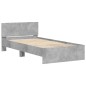 vidaXL Bettgestell mit Kopfteil Betongrau 100x200 cm Holzwerkstoff vidaXL Bettgestell mit Kopfteil Betongrau 100x200 cm Holzwerkstoff