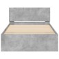 vidaXL Bettgestell mit Kopfteil Betongrau 100x200 cm Holzwerkstoff vidaXL Bettgestell mit Kopfteil Betongrau 100x200 cm Holzwerkstoff