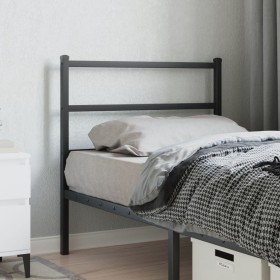 vidaXL Kopfteil Metall Schwarz 90 cm