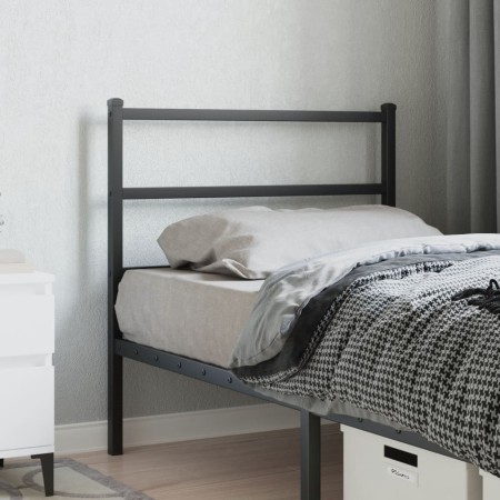 vidaXL Kopfteil Metall Schwarz 90 cm