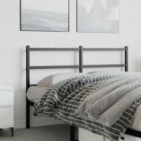 vidaXL Kopfteil Metall Schwarz 140 cm