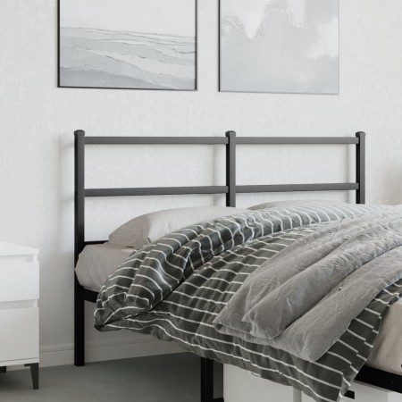 vidaXL Kopfteil Metall Schwarz 140 cm