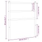 vidaXL Kopfteil Metall Schwarz 75 cm