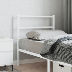 vidaXL Kopfteil Metall Weiß 80 cm