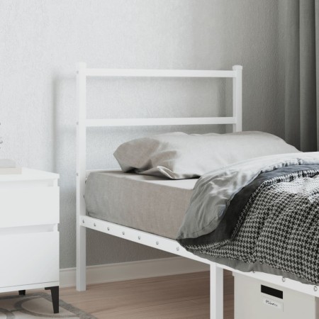 vidaXL Kopfteil Metall Weiß 80 cm