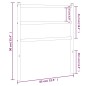 vidaXL Kopfteil Metall Weiß 80 cm