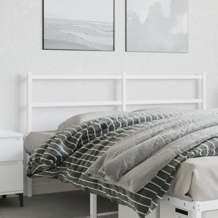 vidaXL Kopfteil Metall Weiß 150 cm