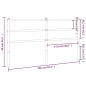 vidaXL Kopfteil Metall Weiß 150 cm