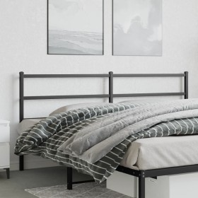 vidaXL Kopfteil Metall Schwarz 180 cm
