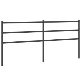 vidaXL Kopfteil Metall Schwarz 180 cm