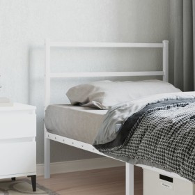 vidaXL Kopfteil Metall Weiß 100 cm