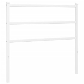 vidaXL Kopfteil Metall Weiß 100 cm