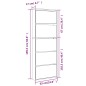 vidaXL Schuhschrank mit Spiegel 5 Fächer Räuchereiche 63x17x169,5 cm vidaXL Schuhschrank mit Spiegel 5 Fächer Räuchereiche 63x17x169,5 cm