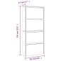 vidaXL Schuhschrank mit Spiegel 4 Fächer Hochglanz-Weiß 63x17x134 cm vidaXL Schuhschrank mit Spiegel 4 Fächer Hochglanz-Weiß 63x17x134 cm