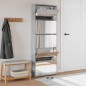 vidaXL Schuhschrank mit Spiegel 5 Fächer Betongrau 63x17x169,5 cm vidaXL Schuhschrank mit Spiegel 5 Fächer Betongrau 63x17x169,5 cm