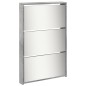 vidaXL Schuhschrank mit Spiegel 5 Fächer Betongrau 63x17x169,5 cm vidaXL Schuhschrank mit Spiegel 5 Fächer Betongrau 63x17x169,5 cm