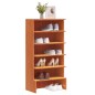 vidaXL Schuhregal Wachsbraun 52x30x104 cm Massivholz Kiefer vidaXL Schuhregal Wachsbraun 52x30x104 cm Massivholz Kiefer