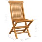 vidaXL Gartenstühle mit Grünen Kissen 4 Stk. Teak Massivholz vidaXL Gartenstühle mit Grünen Kissen 4 Stk. Teak Massivholz