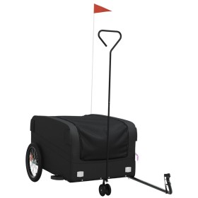 vidaXL Fahrradanhänger Schwarz 45 kg Eisen