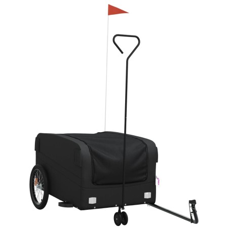 vidaXL Fahrradanhänger Schwarz 45 kg Eisen