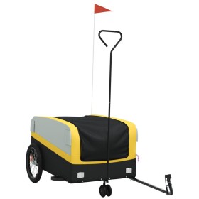 vidaXL Fahrradanhänger Schwarz und Gelb 45 kg Eisen