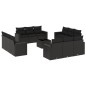 vidaXL 13-tlg. Garten-Sofagarnitur mit Kissen Schwarz Poly Rattan vidaXL 13-tlg. Garten-Sofagarnitur mit Kissen Schwarz Poly Rattan