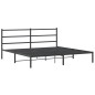 vidaXL Bettgestell mit Kopfteil Metall Schwarz 183x213 cm vidaXL Bettgestell mit Kopfteil Metall Schwarz 183x213 cm